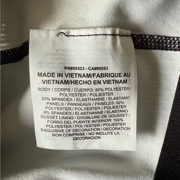 Nike Pro Capri Leggings Black Gray White Women's Size Medium - Picture 8 of 9